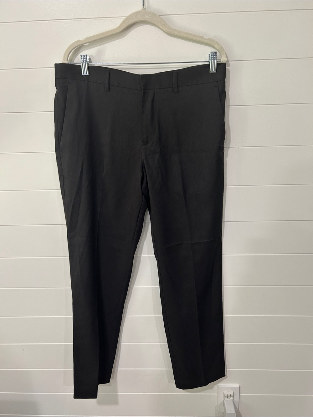 Perry Ellis Portfolio Slim Fit Black Dress Pants